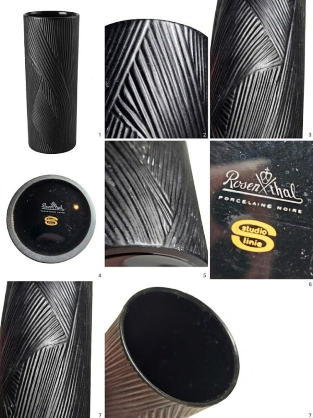 Vintage Rosenthal Studio - Martin Freyer - Black Porcelain - West Germany - Mid-
